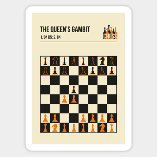 The Queens Gambit Chess Opening Poster Fine Art Print Sticker